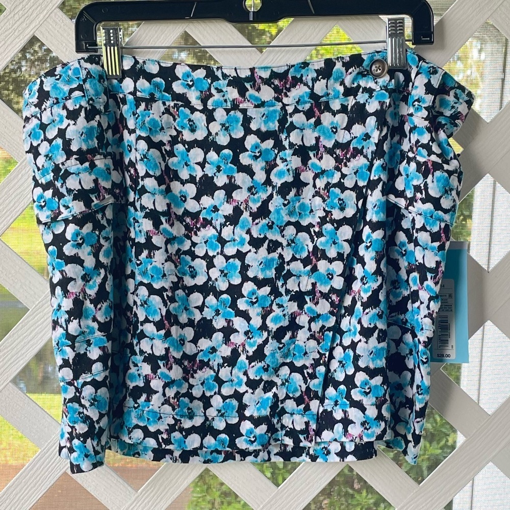 Future Collective Blue Ditsy Floral Print Cargo Skirt - Picture 3 of 12
